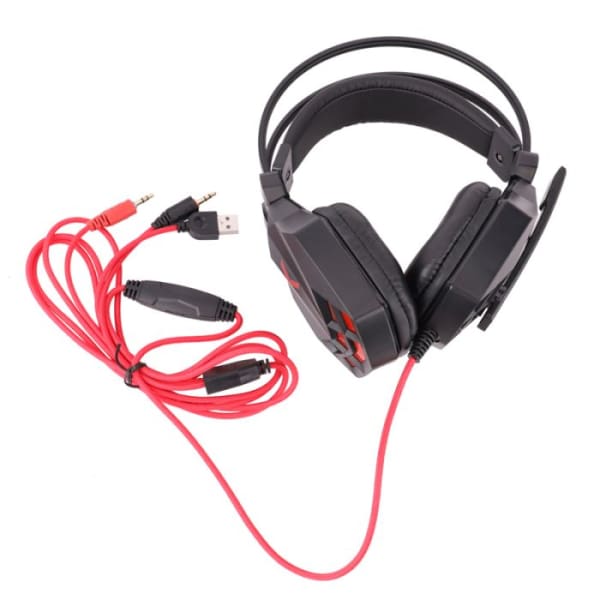 Casque micro MAXLIFE noir et rouge (OEM0300326) Casque micro MAXLIFE noir et rouge (OEM0300326)
